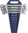 8 Pc. 12 Pt. Reversible Ratcheting Combination Wrench Set, Metric L80576
