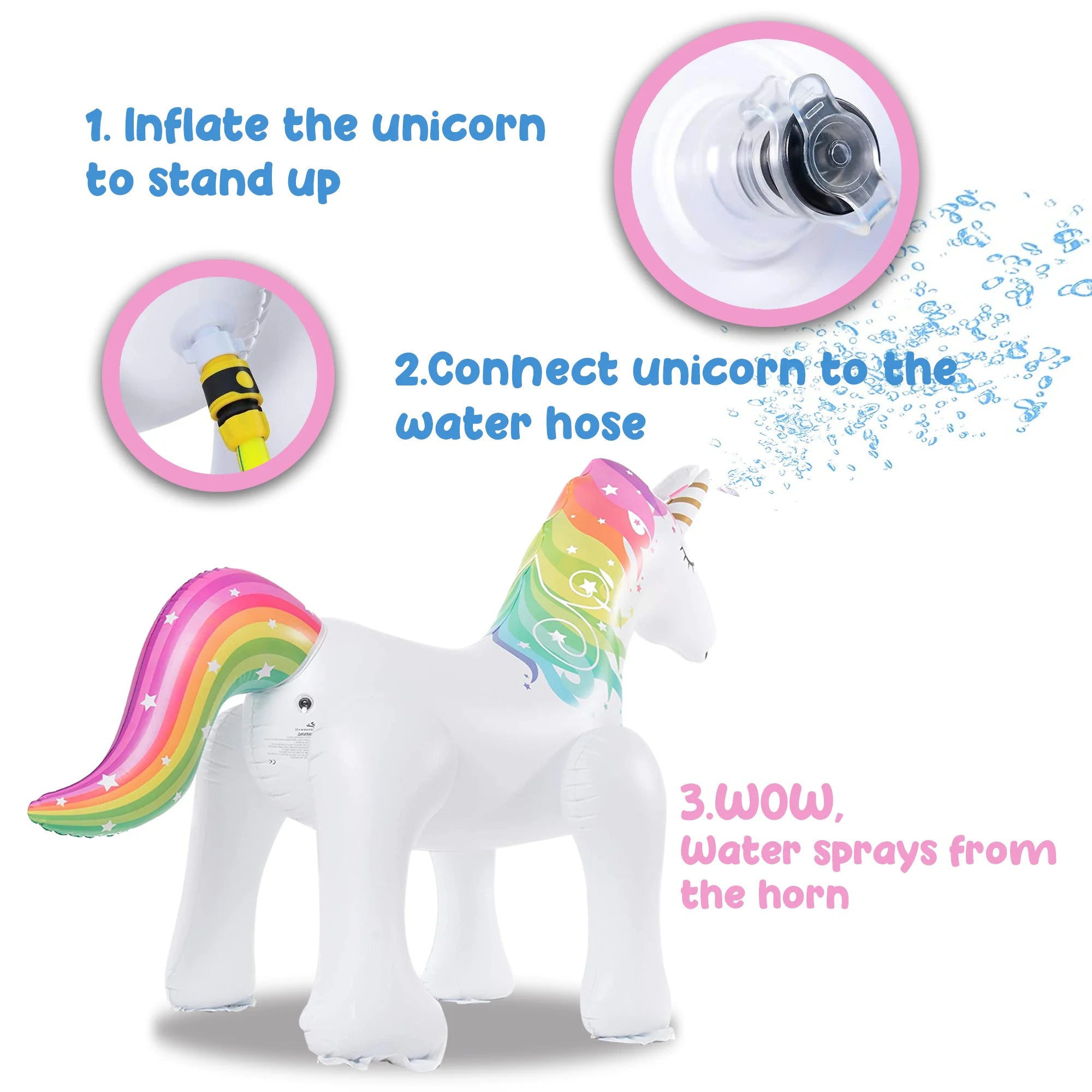 Life-Size Inflatable Unicorn Yard Sprinkler Q11642