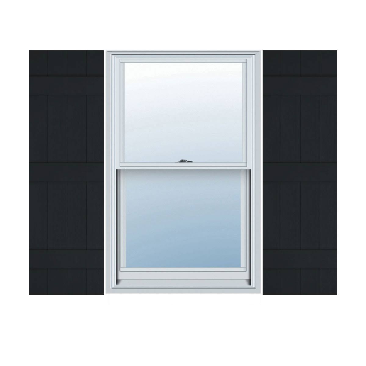 Black Vinyl Board-n-Batten Shutters P7221