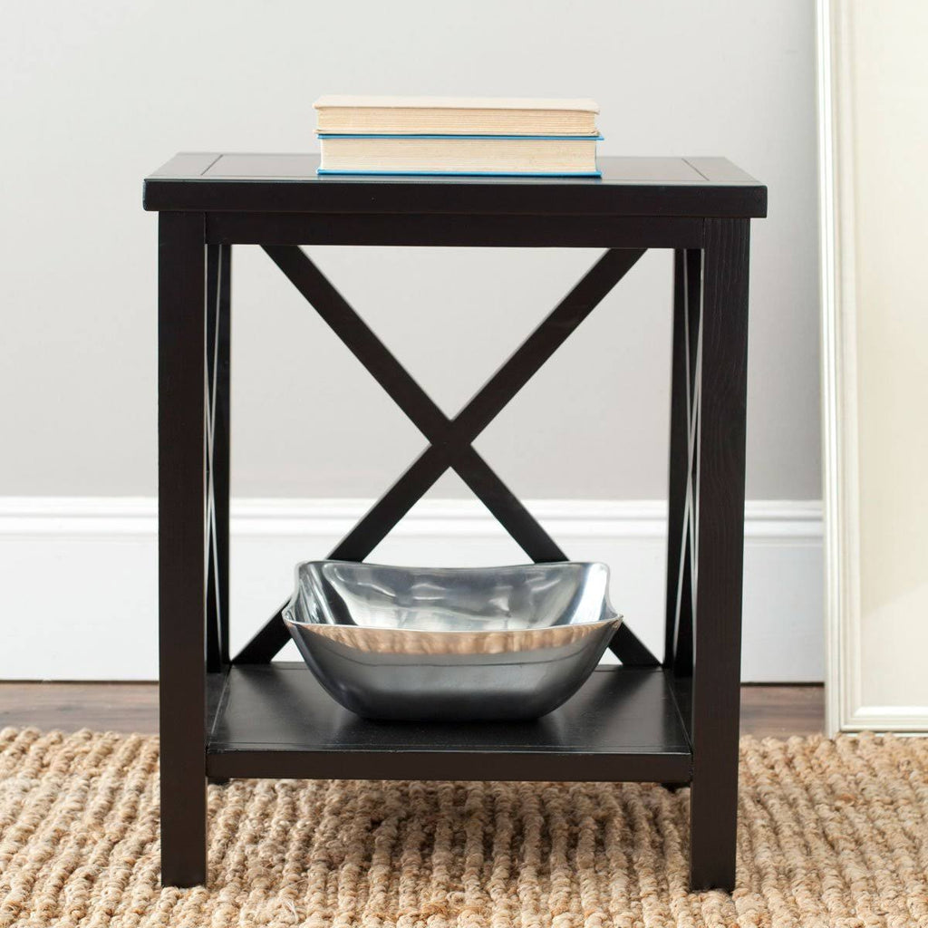 Oak Cross Back End Table K442