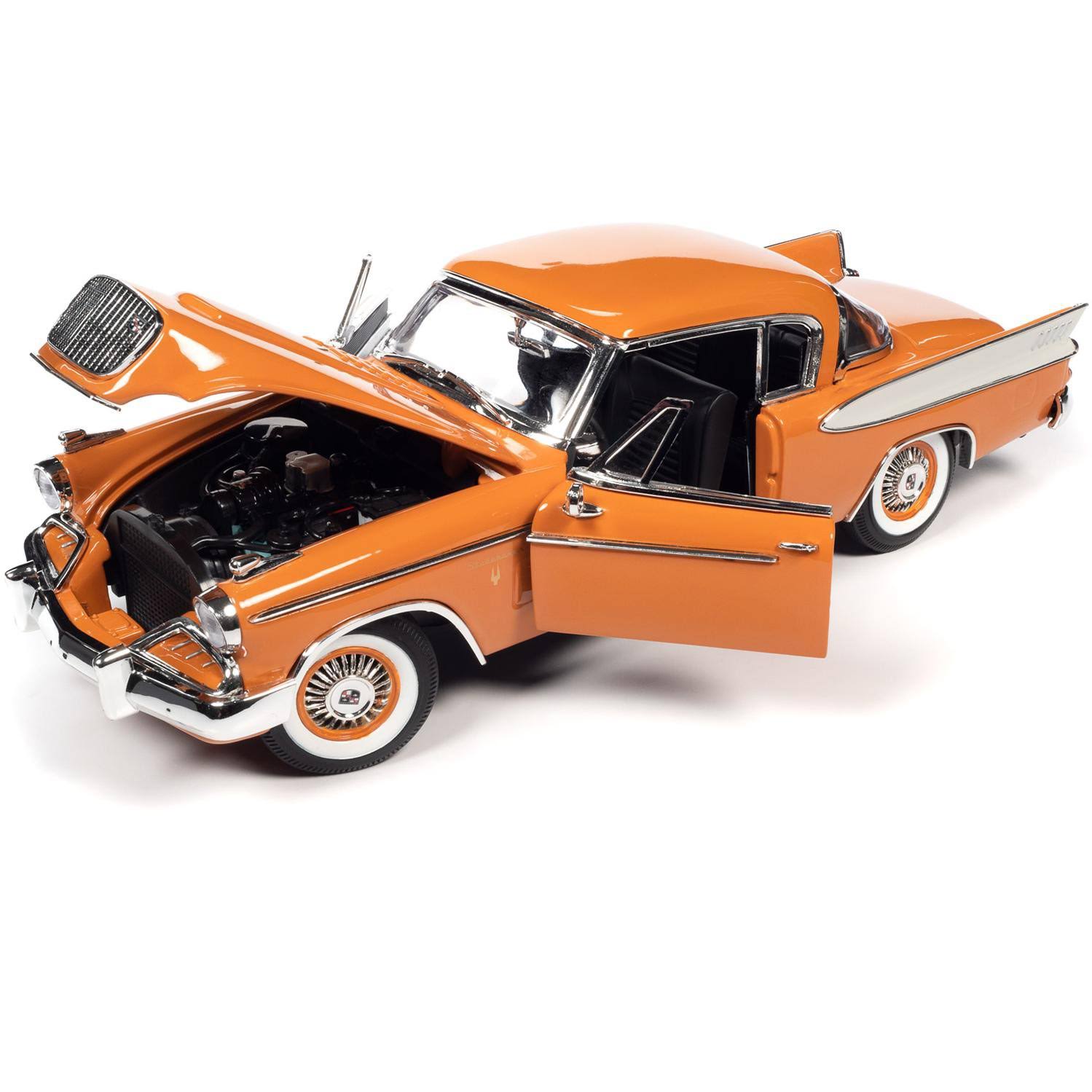 Coppertone Orange and White 1/18 Diecast Model Car Q9501