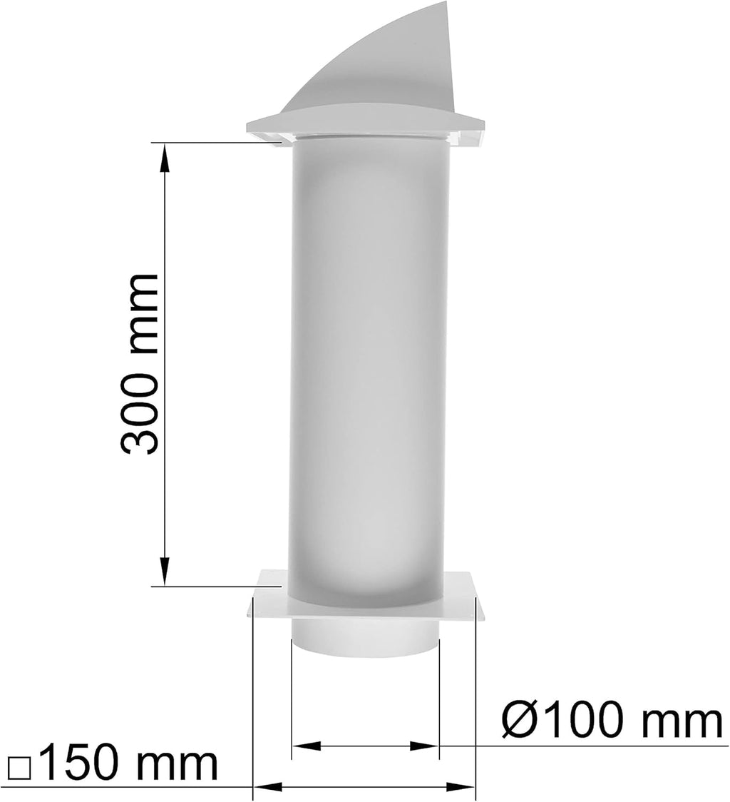 White Louvered Dryer Vent Hood with Pipe and Duct Connector, Pack of 2 S439