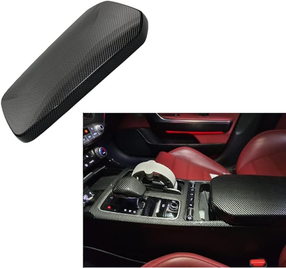 Carbon Fiber Armrest Panel Cover Trim Pack of 2 C7557
