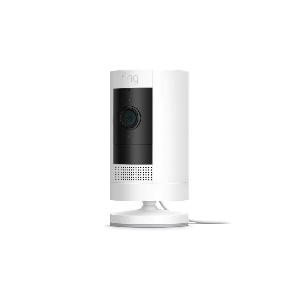 Stick Up Cam Wired Black with Echo Dot Charcoal Q2593