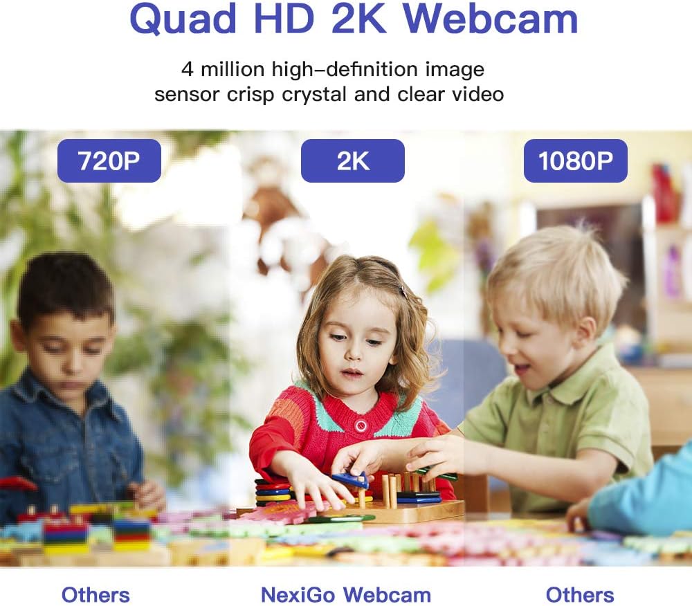 2K QHD Webcam with Privacy Cover, 1440P USB Streaming Web Camera T674