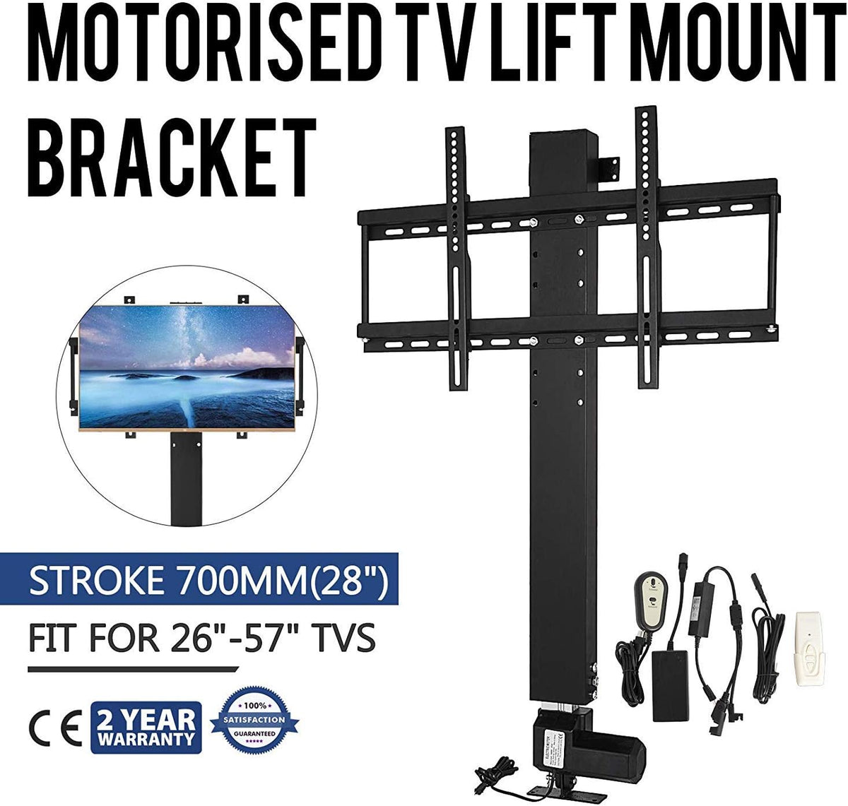 Motorized TV Lift Mount Bracket with Remote Controller B374596