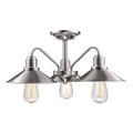 Brushed Nickel 3-Light Semi Flush Mount Y6705