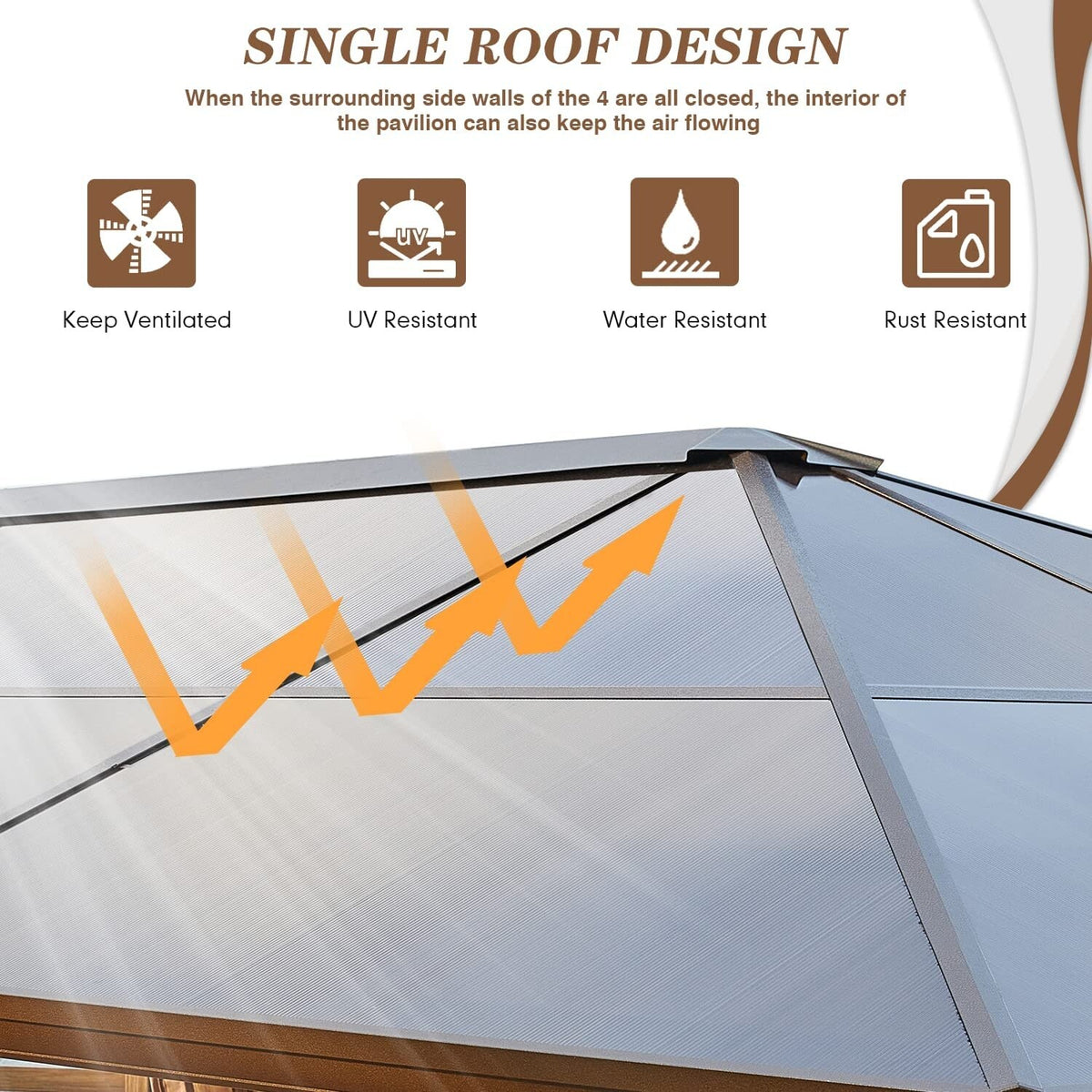10'x12' Hardtop Gazebo Pergola with Netting and Curtains J508833