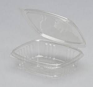 8 oz Clear RPET Plastic Rectangle Food Container X908847