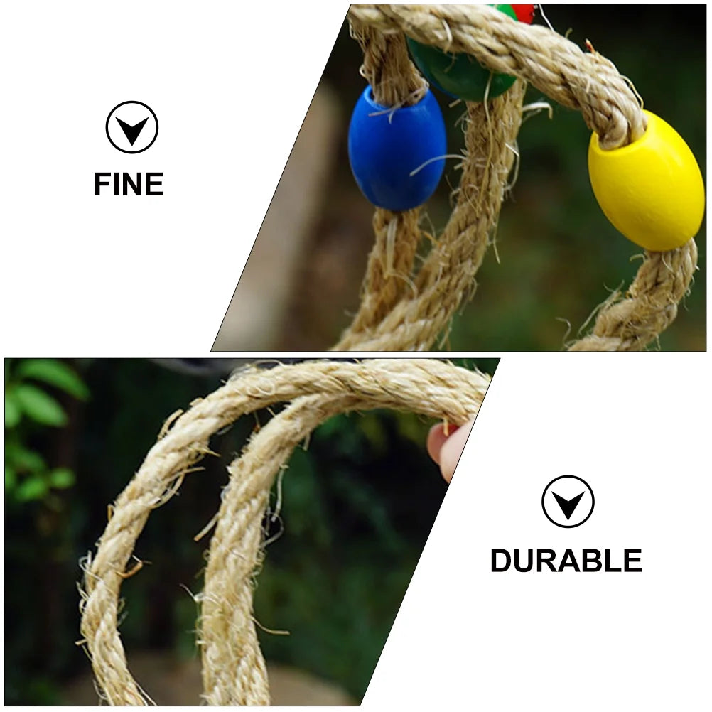 Natural Rope Throwing Toss Toys Wooden Playset Z193729