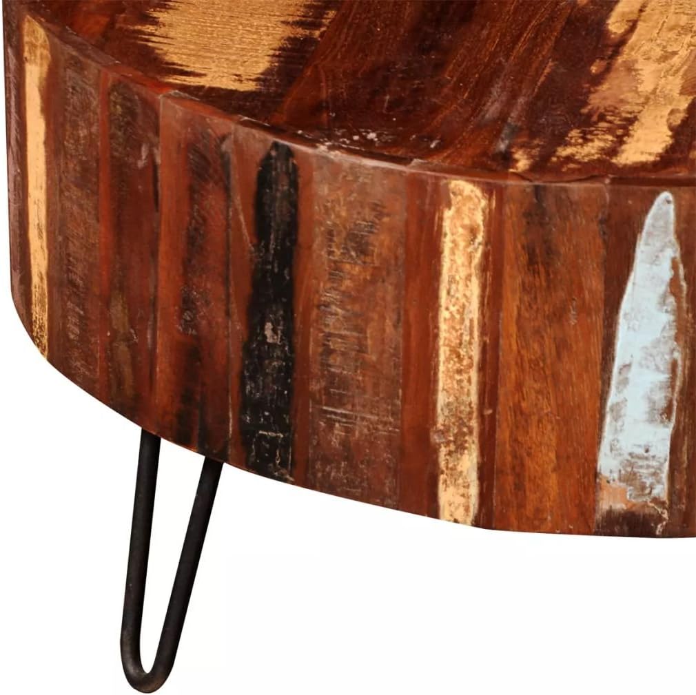 Solid Reclaimed Wood Round Coffee Table H103