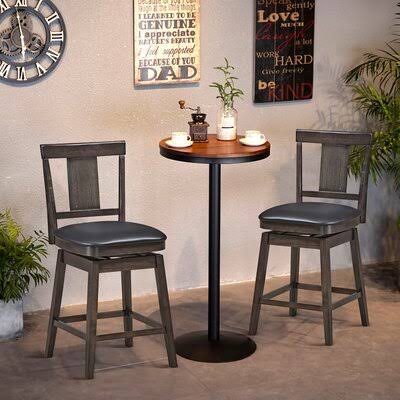 Swivel Counter Stool, Seat Height: Counter Stool (24x22 Seat Height), Pack Size: 2 K188317
