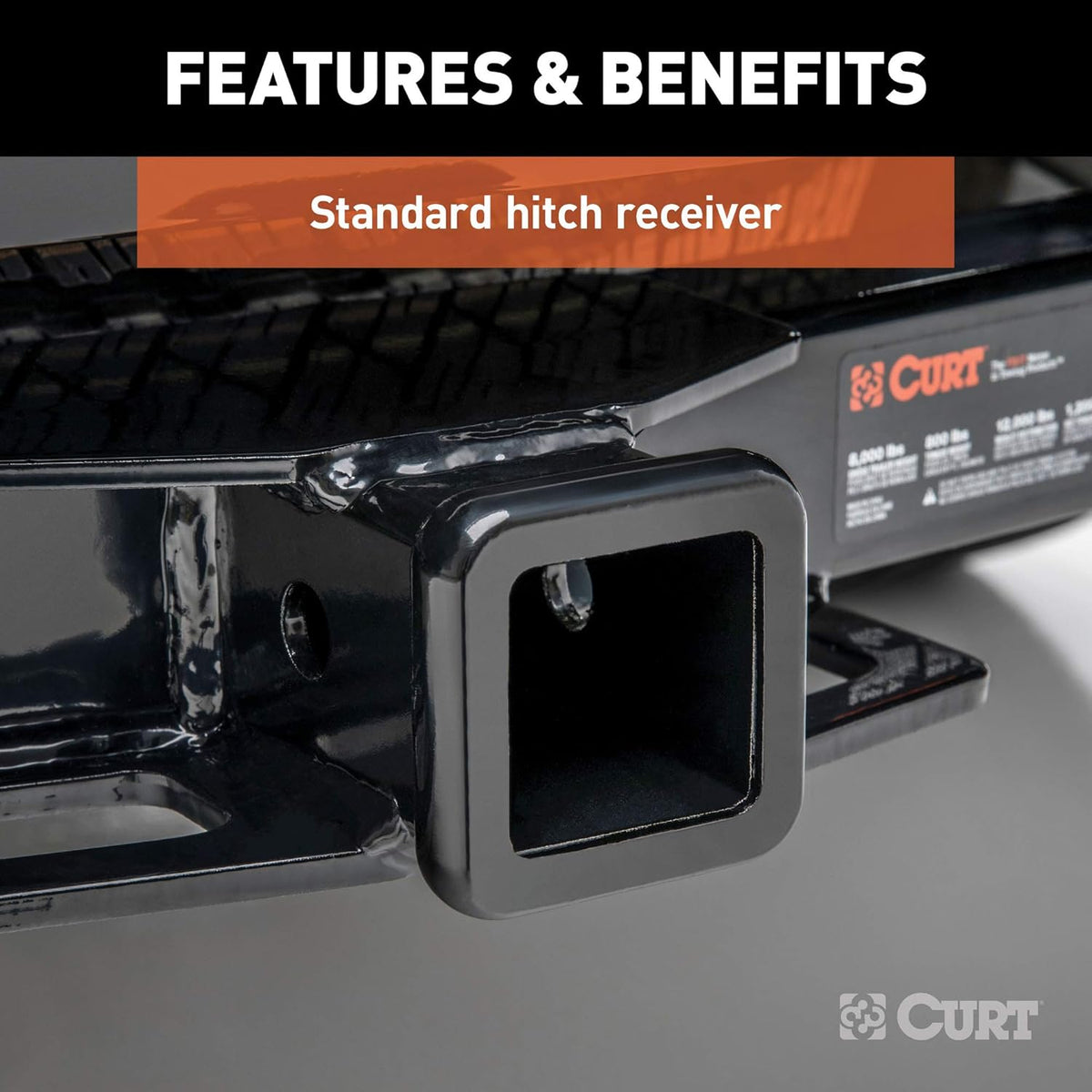 Class 3 Trailer Hitch, 2-Inch Receiver, Black B39100