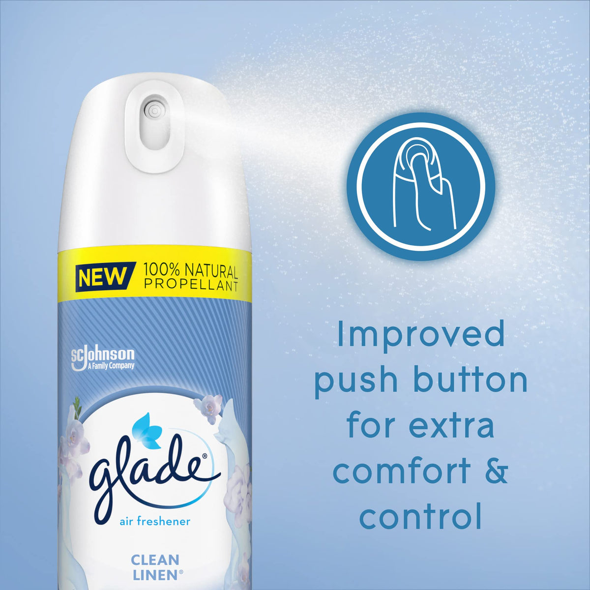 8.3 Oz Clean Linen Room Air Freshener Spray, Pack of 16 F650127