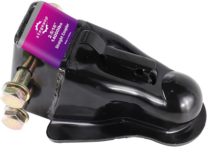 2-5/16" Adjustable Trailer Coupler with Trigger Latch, Black, Pack of 2 S284995