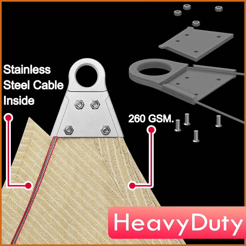 Black Square Sun Shade Sail Canopy Structure X601