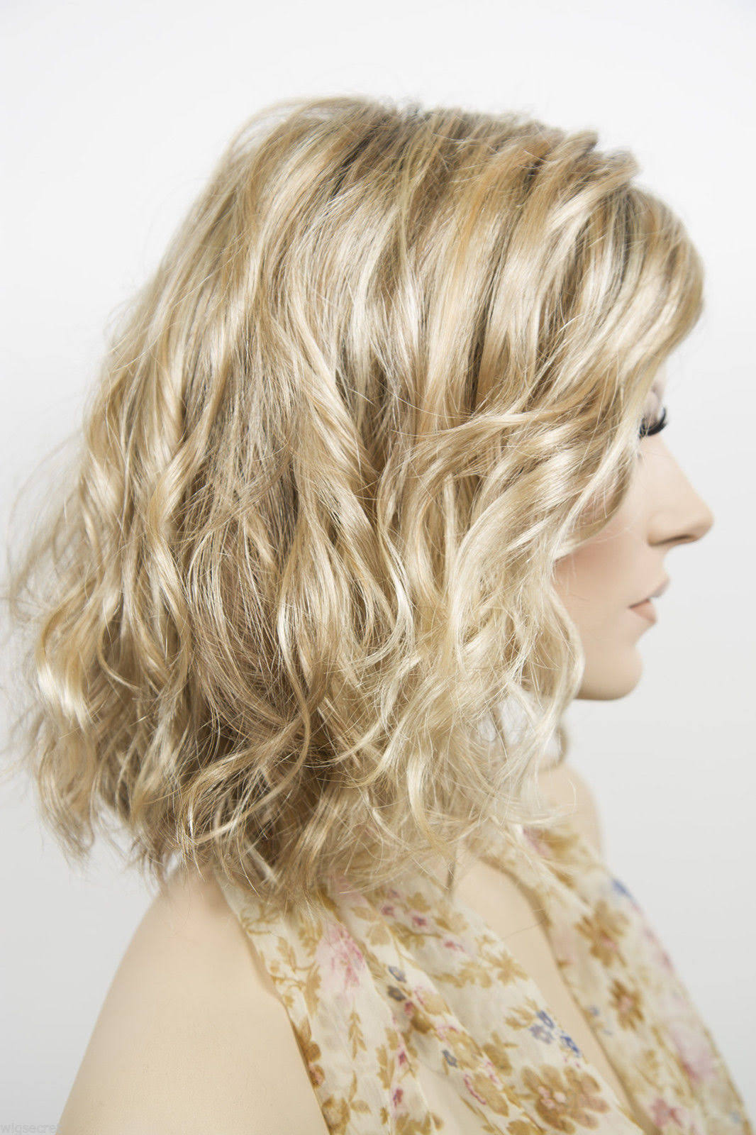 Light Butterscotch Light Ash Blonde Brunette Red Grey Wavy Lace Front Wig G477