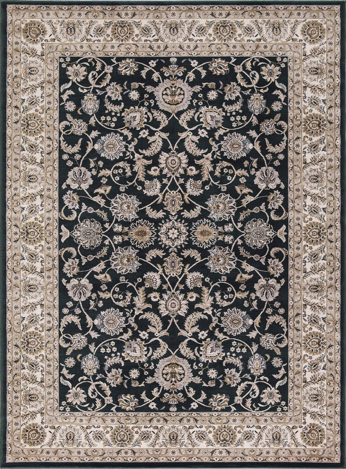 7 ft 10 in x 9 ft 10 in Kashan Bergama Green Rug E104460
