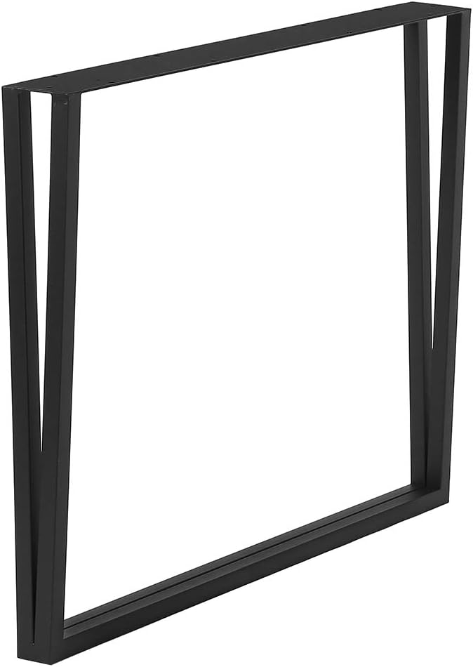 28” Height 18” Wide Black Metal Table Legs 2 PCS S973