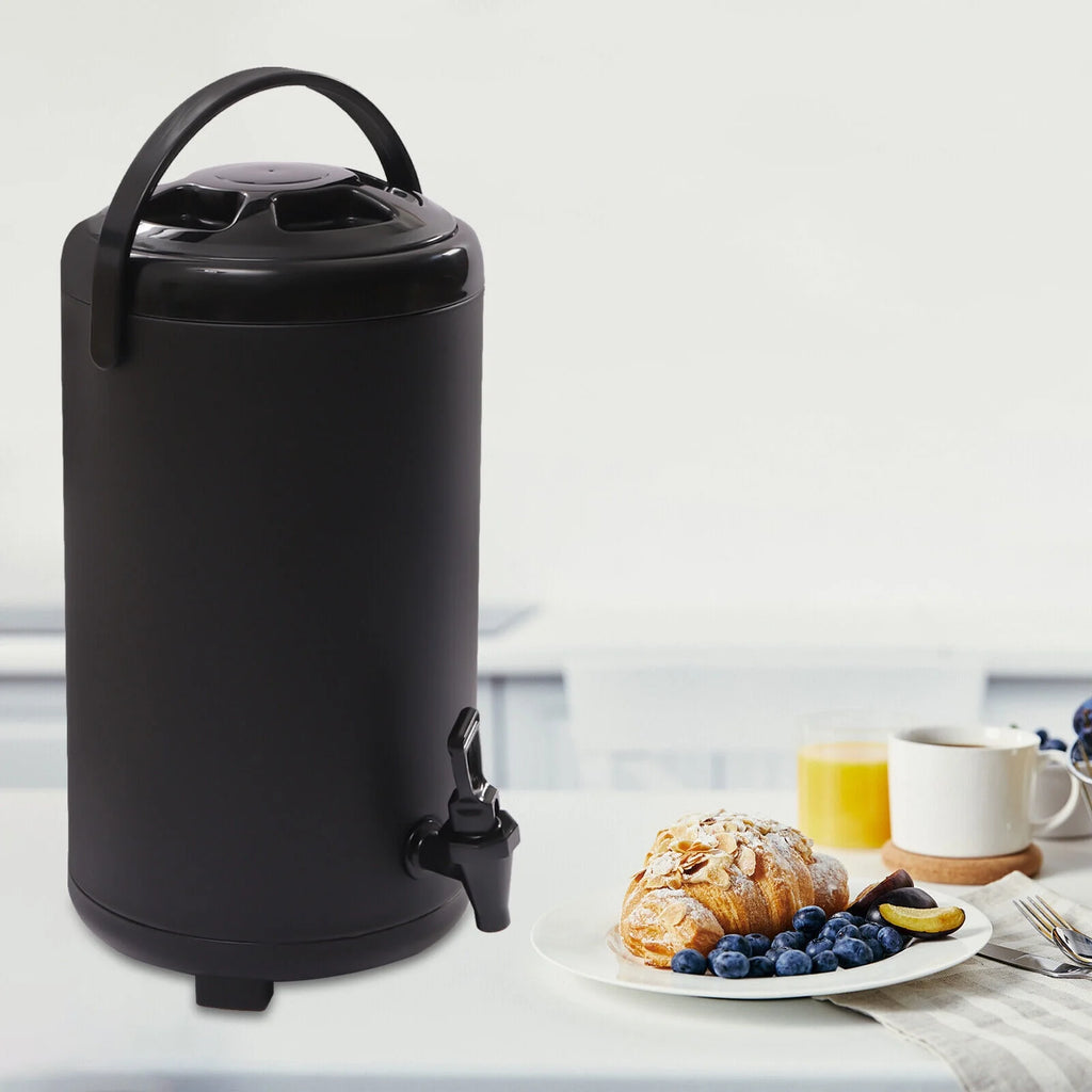 Black 2.3 Gallon Insulated Beverage Dispenser with Handles Q410065