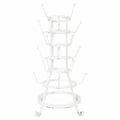 White Metal Bottle Mug Holder with 24 Hooks C24237