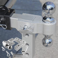Adjustable Trailer Hitch, Aluminum Dual Ball Mount 6" Drop/Rise, 5,000 LBS Capacity E636