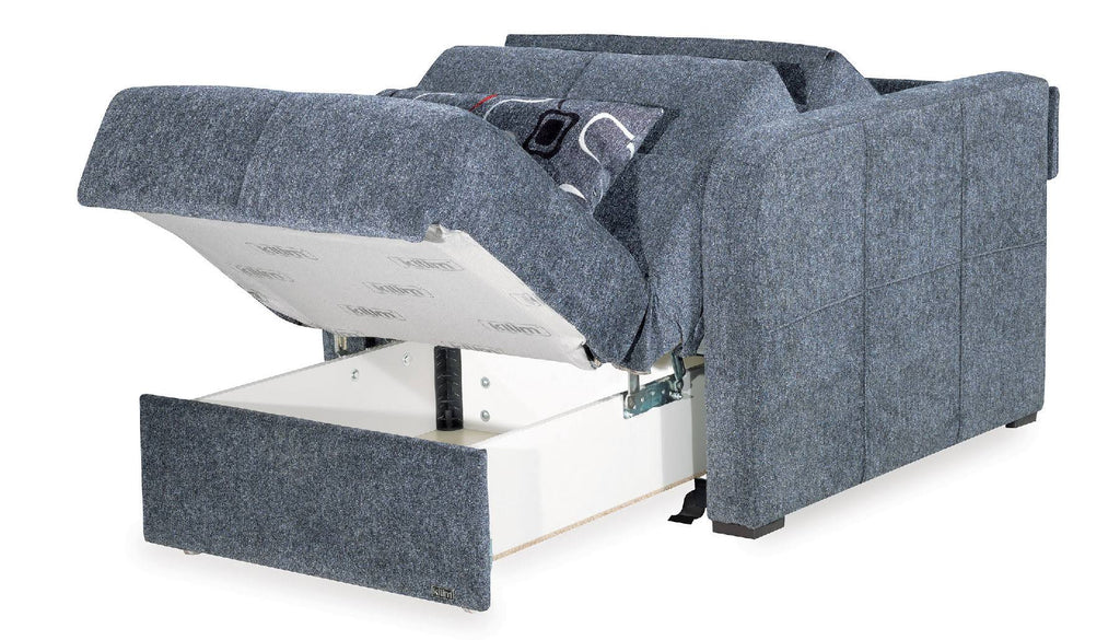 Gray Chenille Sleeper Chair A8430