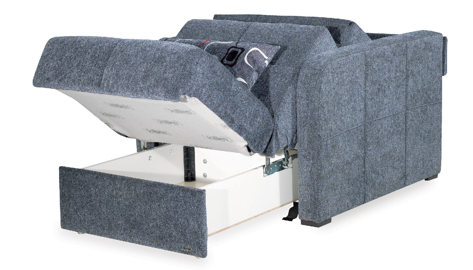 Gray Chenille Sleeper Chair A8430