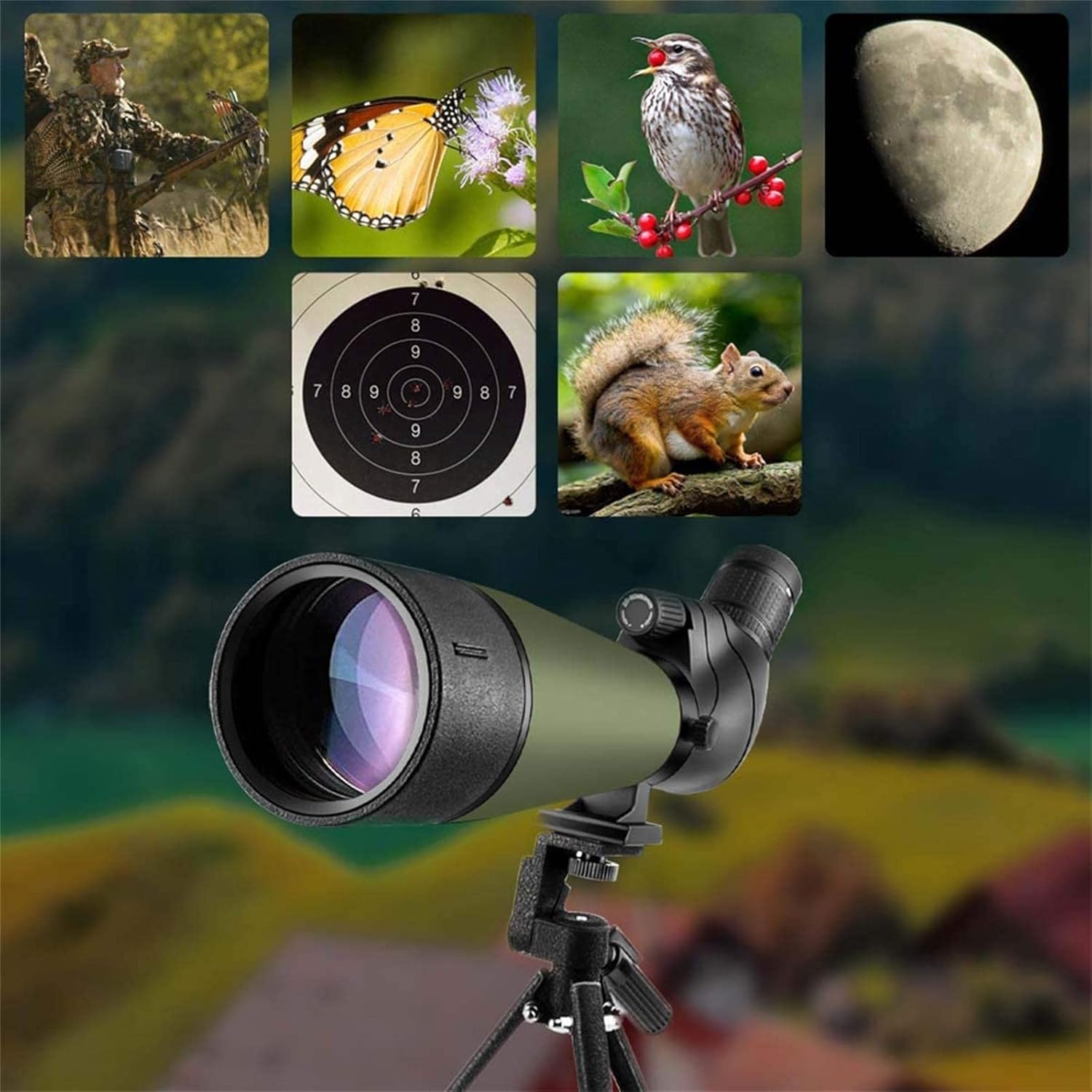 20-60x80 Waterproof Spotting Scope with Tripod and Carrying Bag Z3324