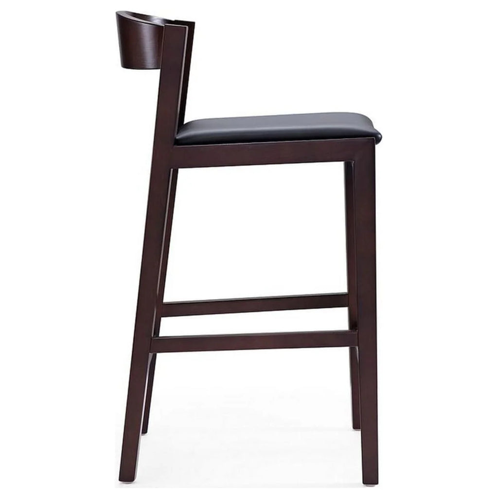 Black Faux Leather Counter Stool Q3925