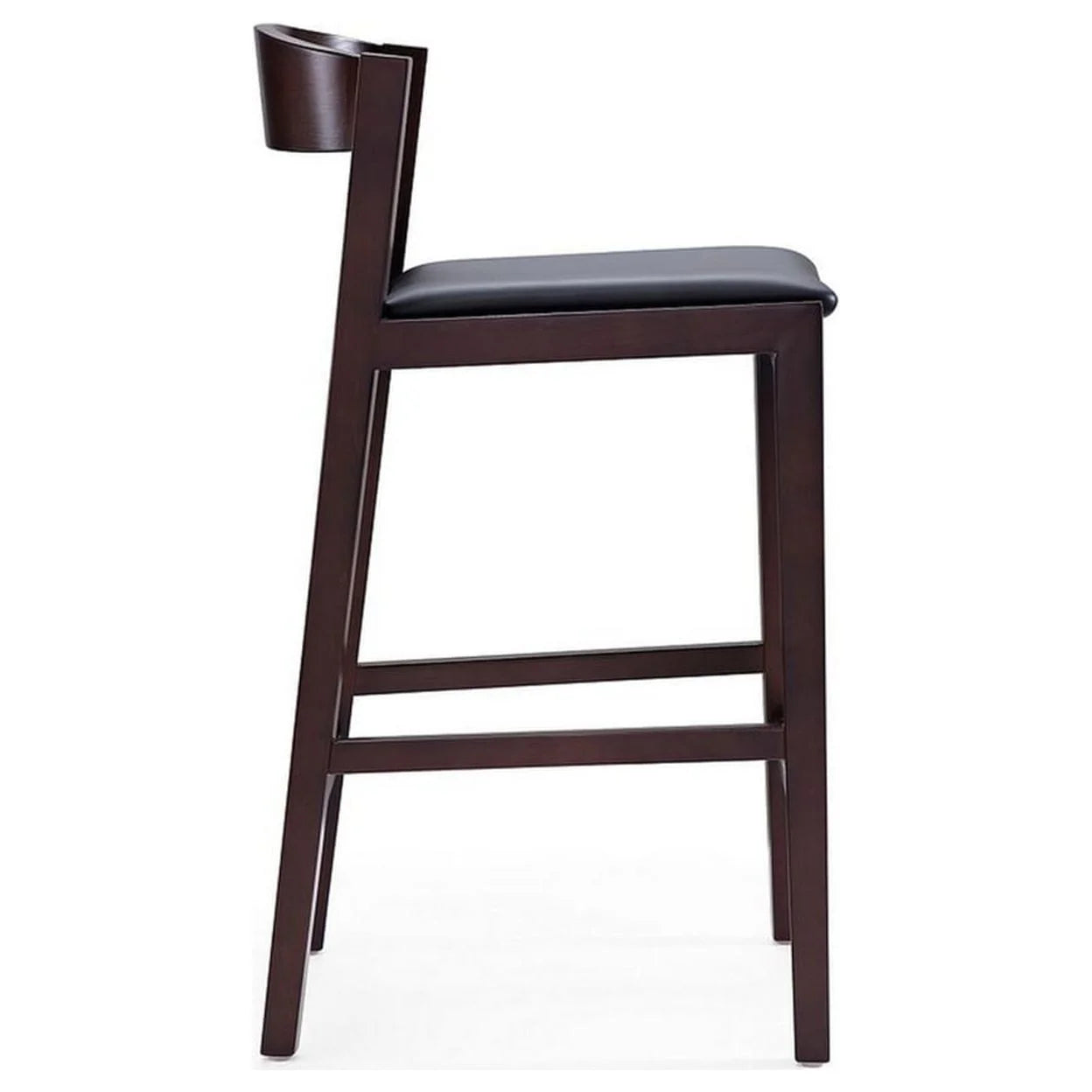 Black Faux Leather Counter Stool Q3925