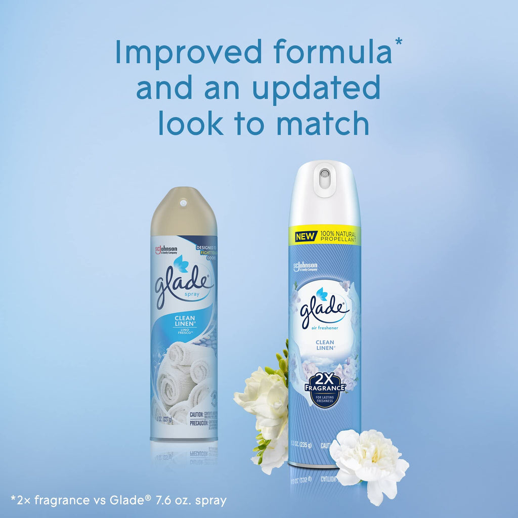 8.3 Oz Clean Linen Room Air Freshener Spray, Pack of 16 F650127