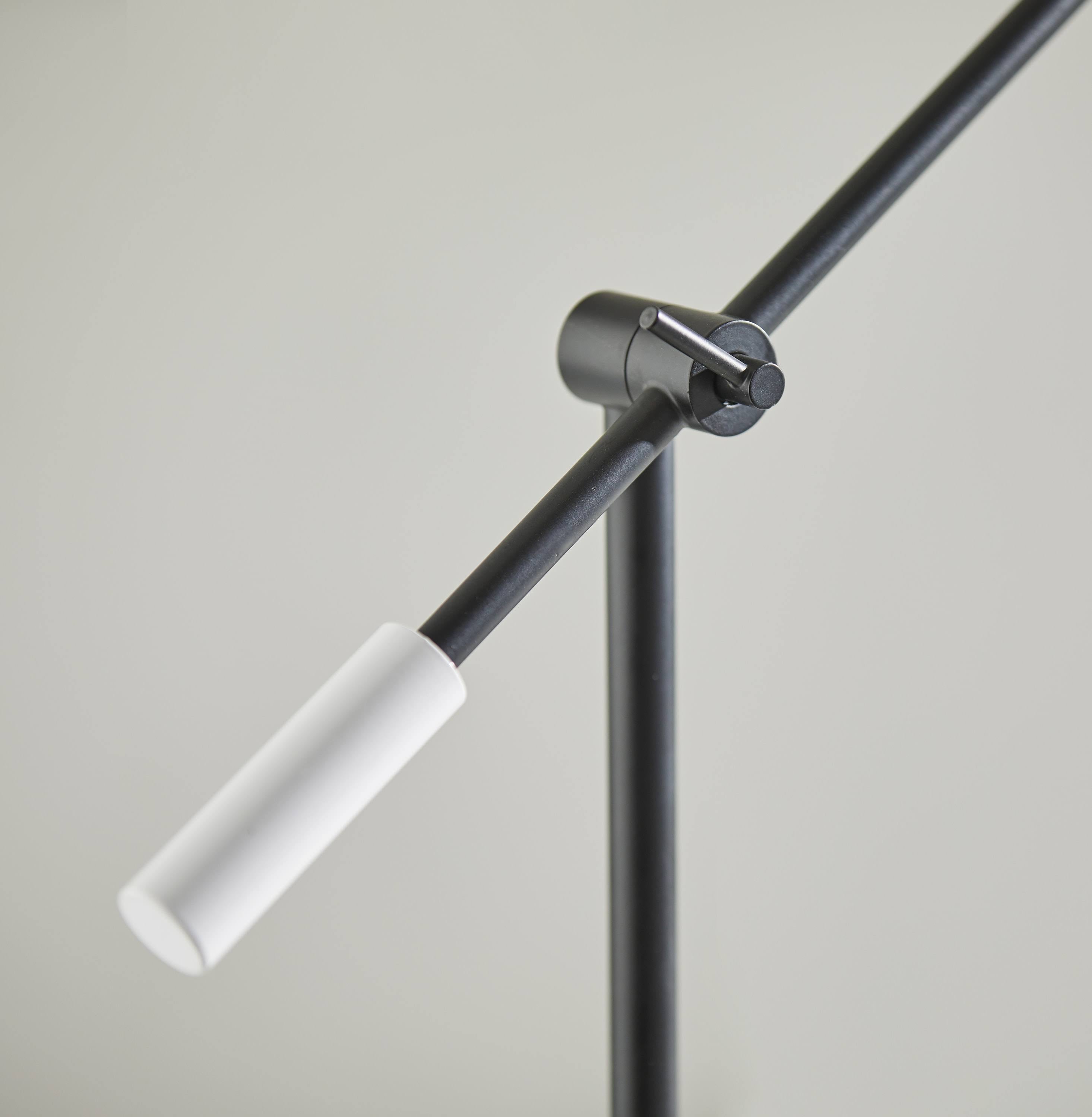 Black White and Antique Brass Desk Lamp H173