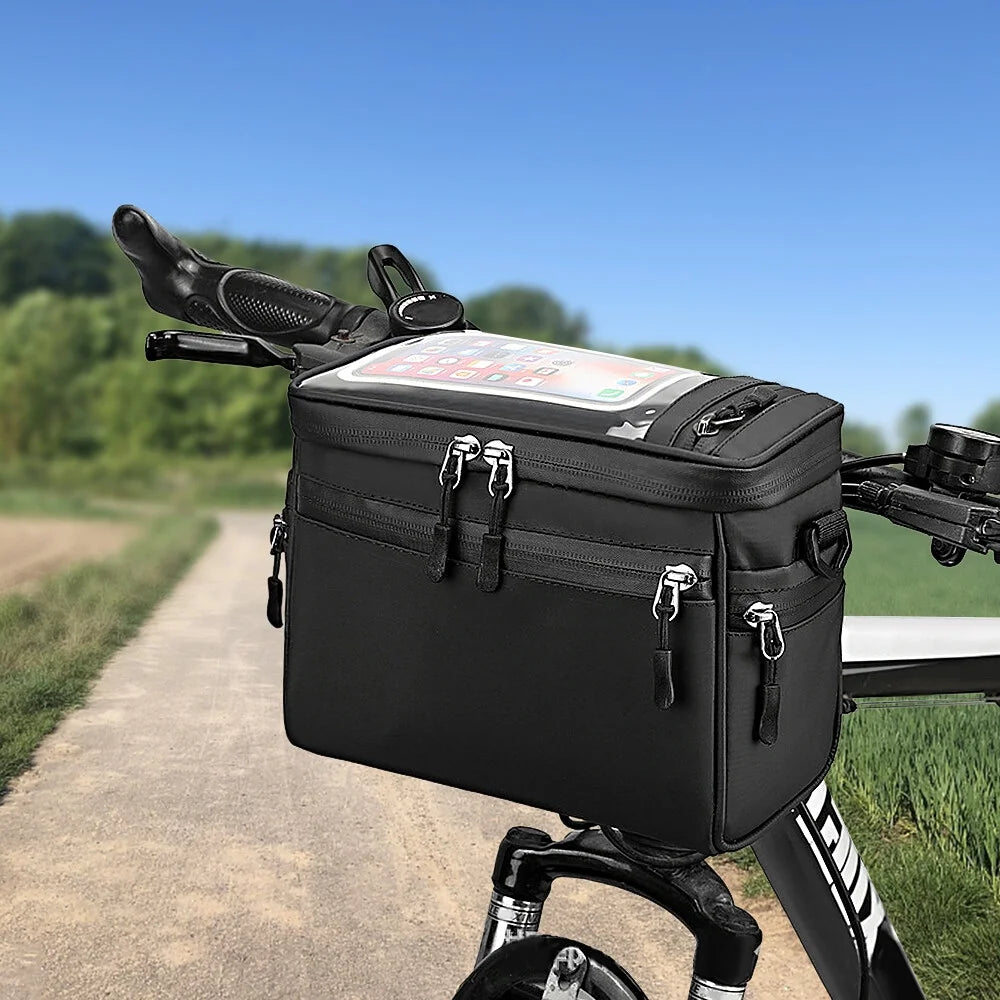 Bicycle Handlebar Bag Front Tube Bag Pannier Shoulder Bag Carrier Pouch V9211