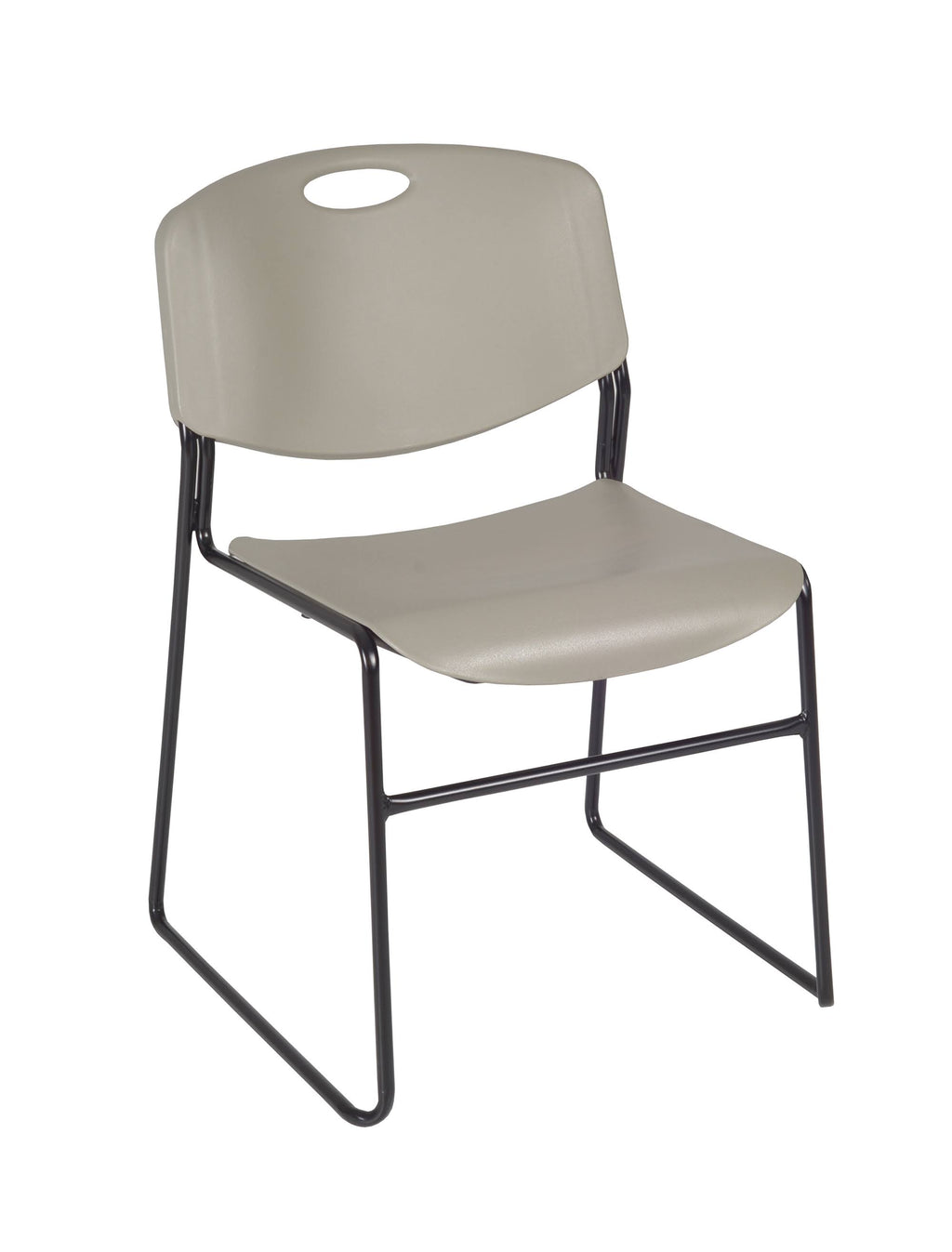 Beige Training Table and 2 Grey Stack Chairs V13559