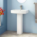 White Pedestal Bathroom Sink P8026