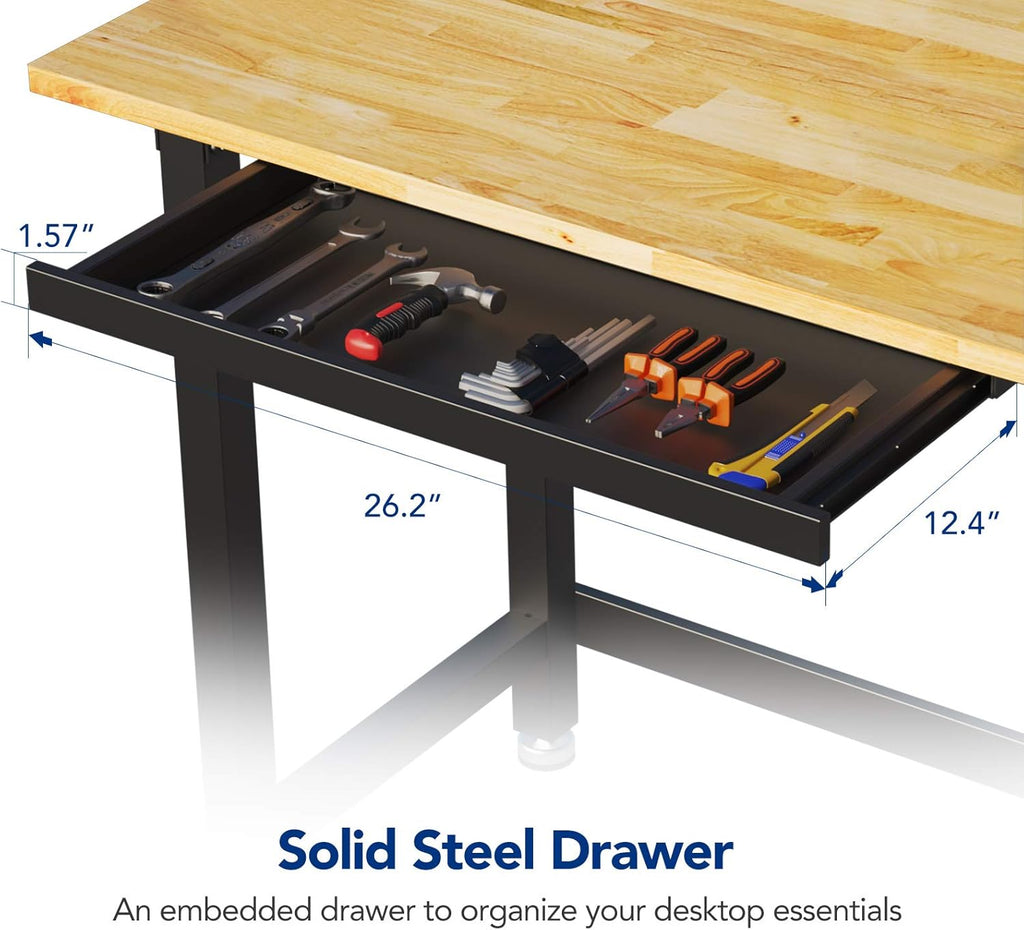 48 x 24 Rubber Wood Work Bench with Drawer L283496