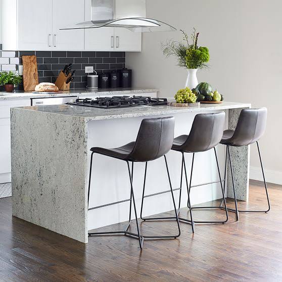 Vegan Leather Bar Stool C7329