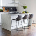 Vegan Leather Bar Stool C7329