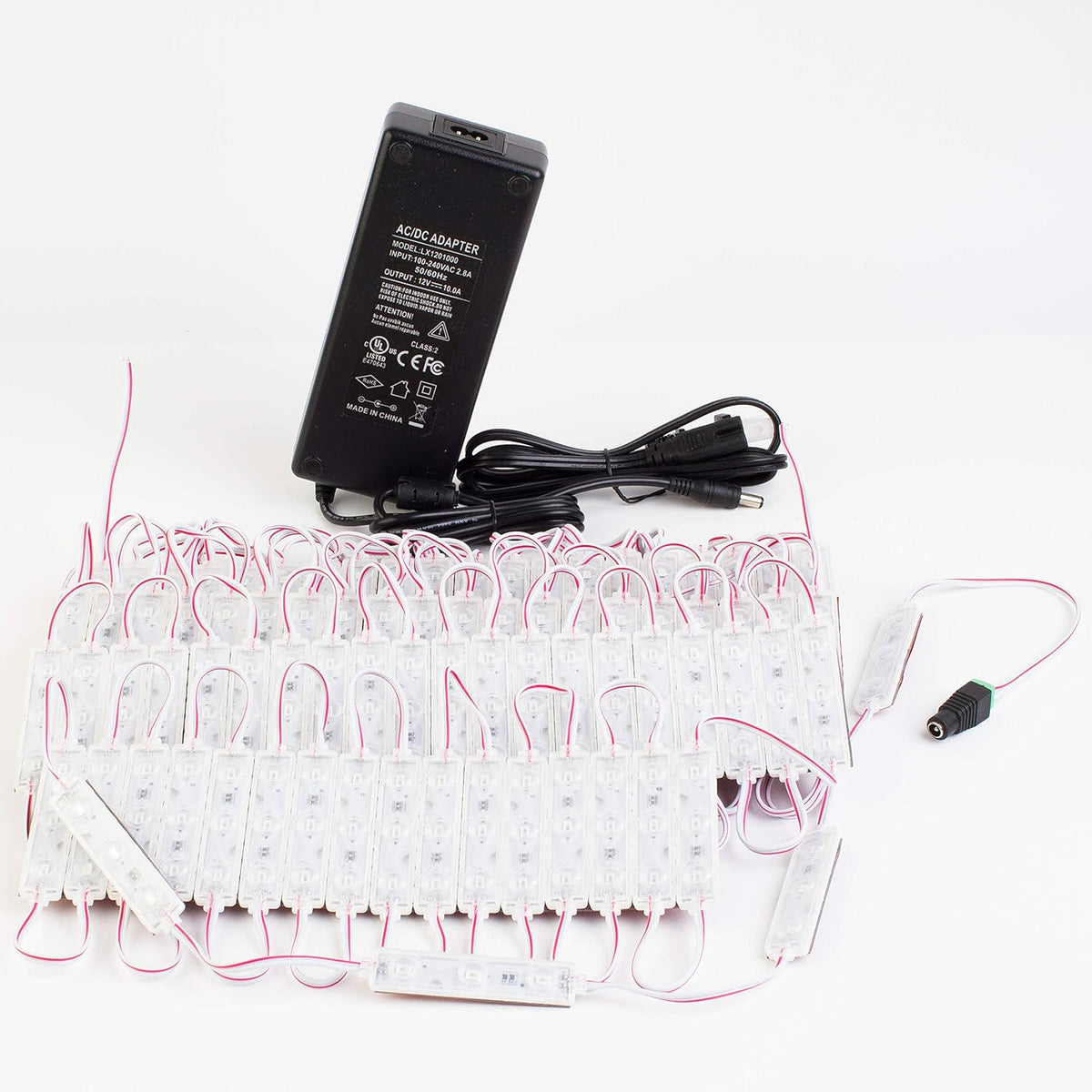 120pcs White 5730 LED Module with UL 12v AC Power Package K39177