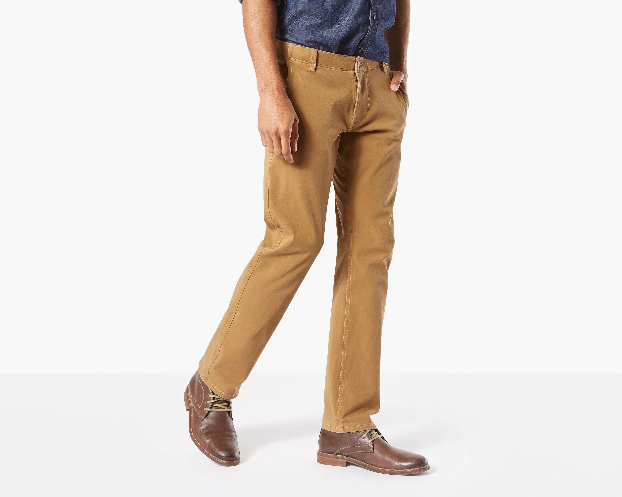 Khaki Slim Tapered Fit Pants Y407830