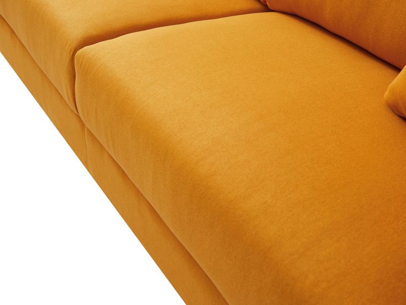 Blue Linen Loveseat Sofa with 2 Pillows W81322