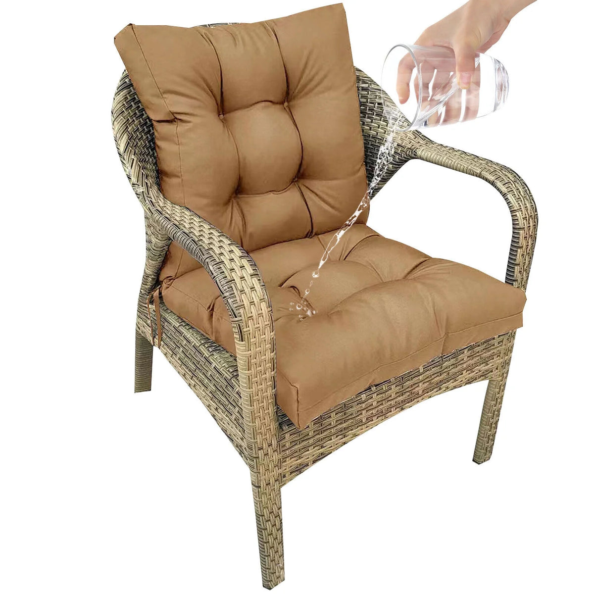 Light Brown Outdoor Seat Cushion X92177