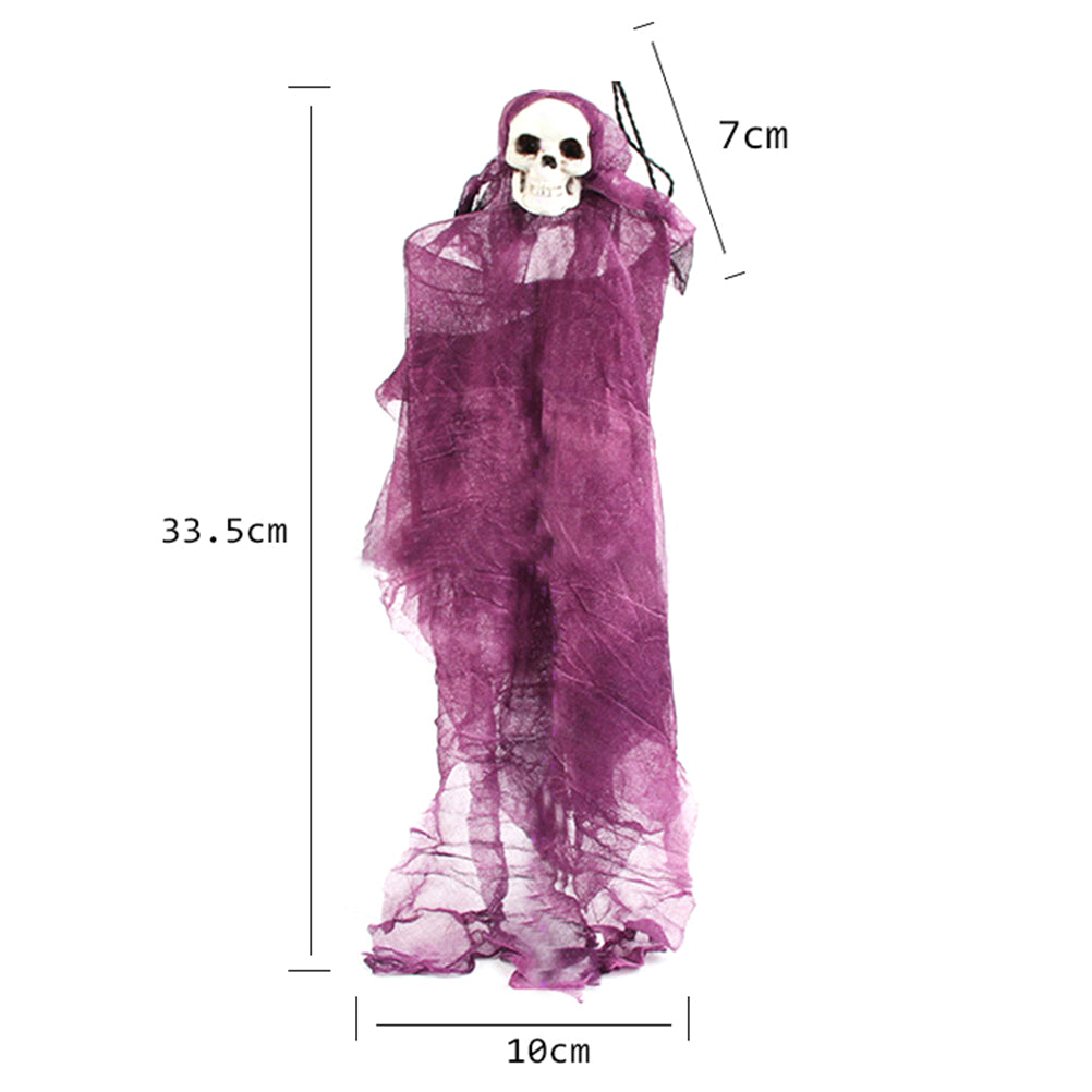 Orange Halloween Skull Doll Decoration Prop X9426