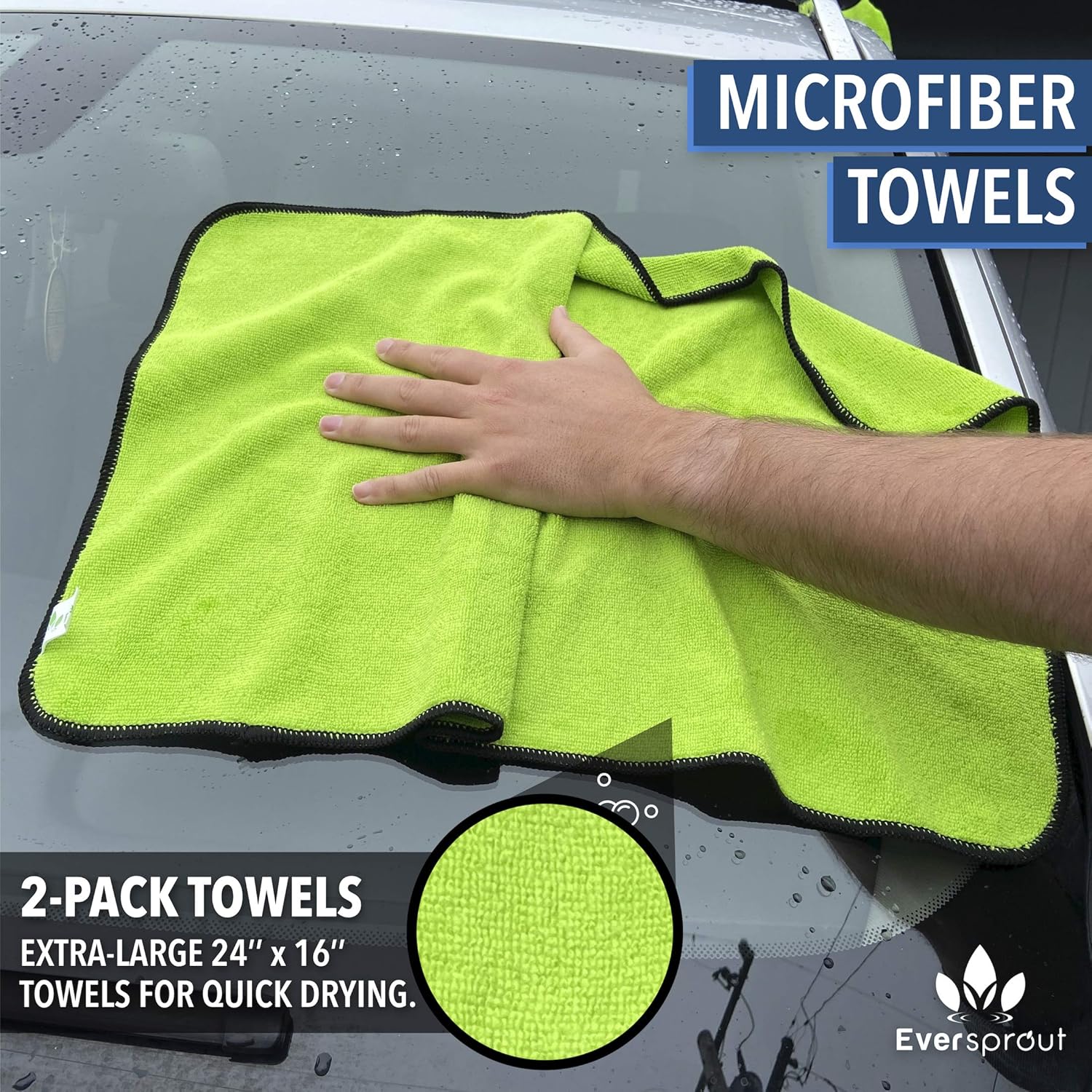7-to-25 Foot Car Wash Kit with Extension Pole, Scrub Brush, Squeegee, Carwash Mitts, Microfiber Towels B69584
