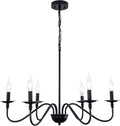 6-Lights Industrial Black Iron Pendant Light Fixture Chandelier B863