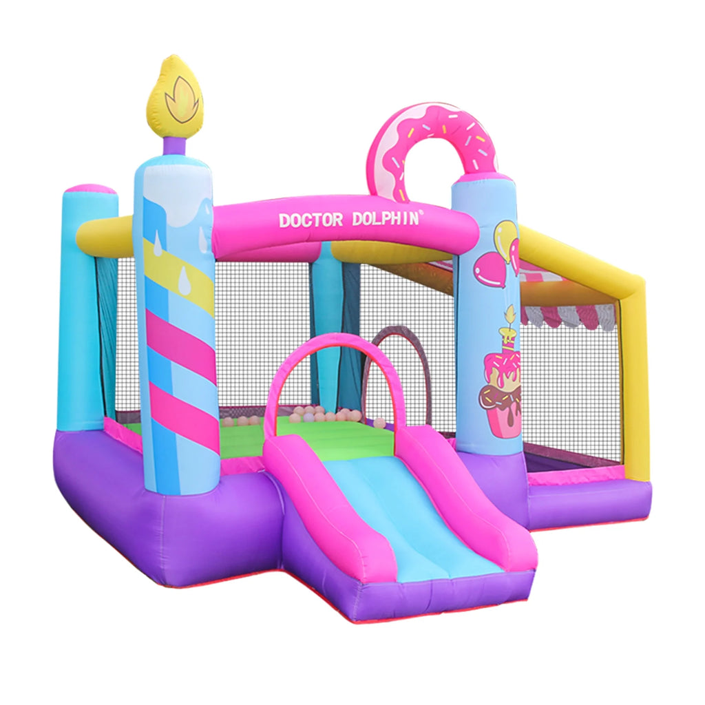 Inflatable Slide Bouncer House with Ball Pool and Storage Bag U420