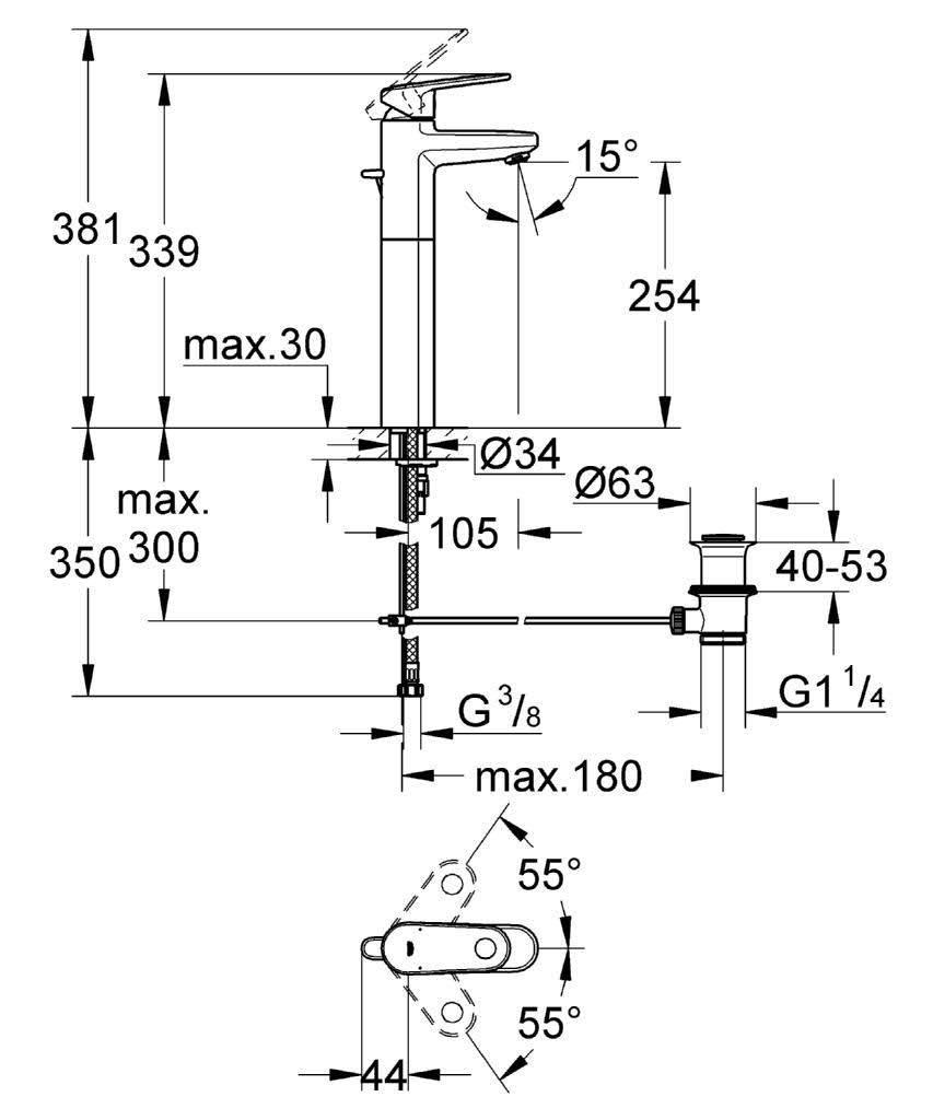Chrome Bathroom Faucet V46222