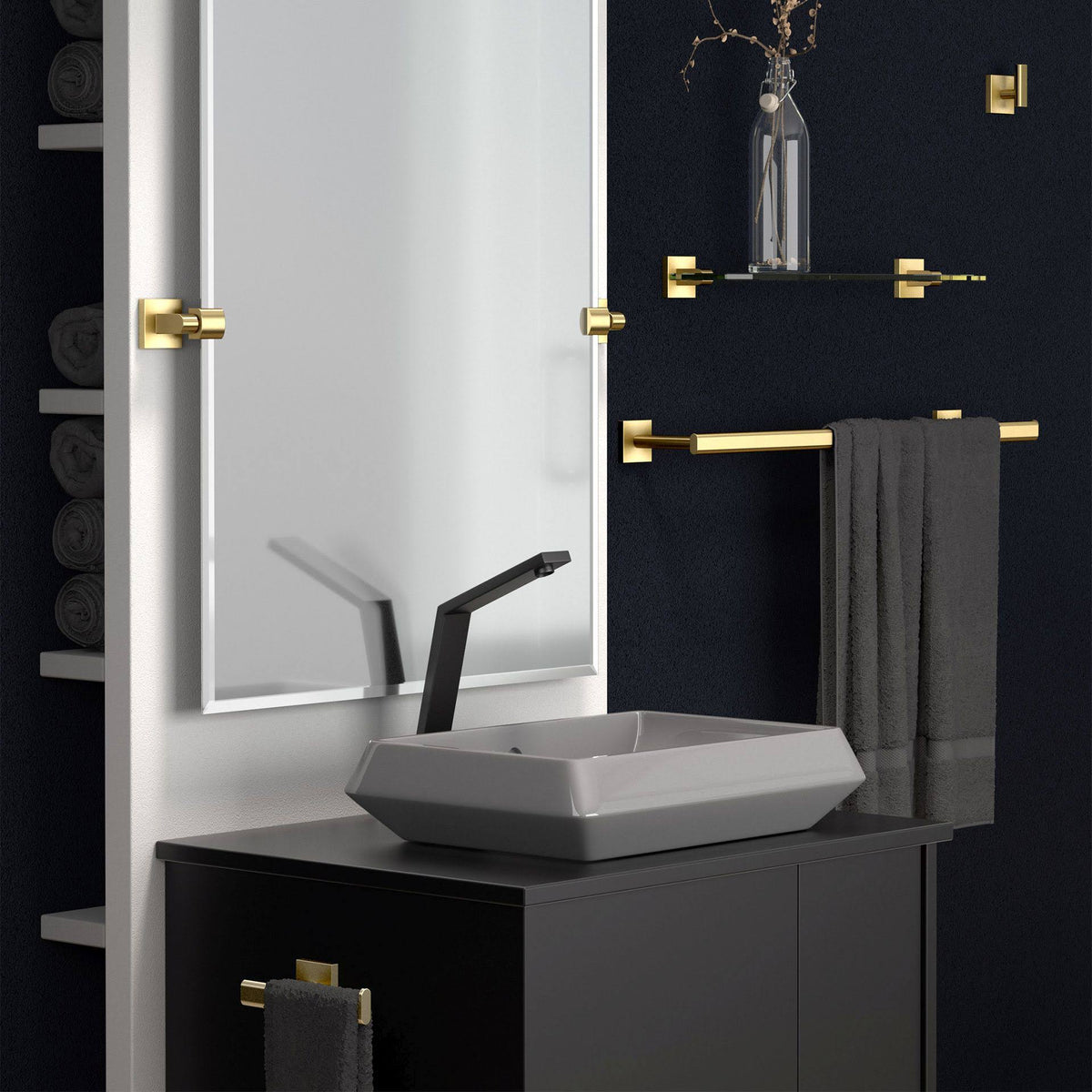 4-Piece Bathroom Accessory Kit Satin Nickel S540406