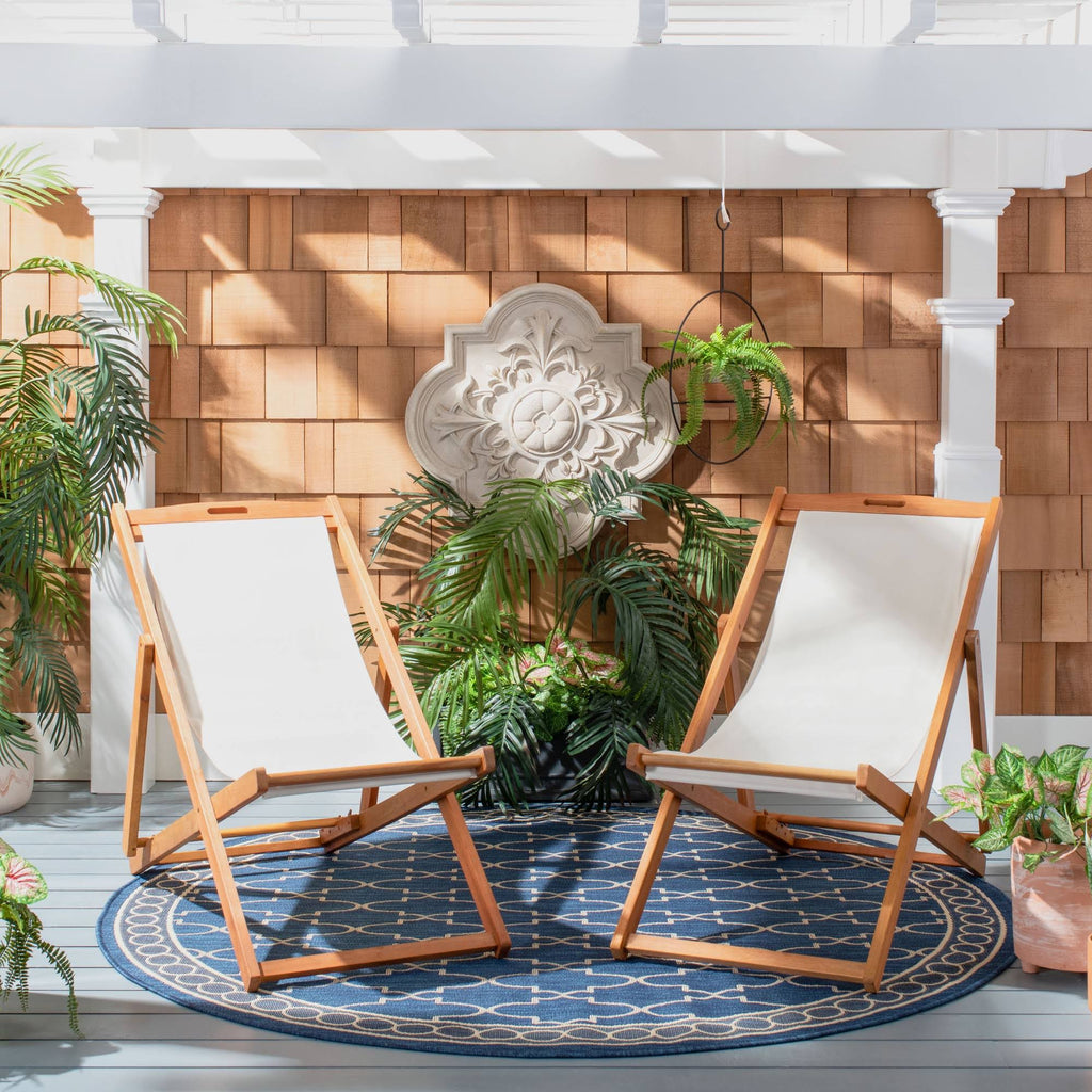 Natural/Beige Sling Chair (Set of 2) A926